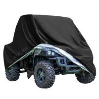 XYZCTEM UTV Cover with Heavy Duty Black Oxford Waterproof Material, 114.17" x 59.06" x 74.80" (290 150 190cm) Included Storage Bag. Protects UTV From Rain, Hail, Dust, Snow, Sleet, and Sun (XL)
