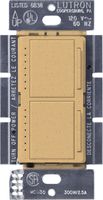 Lutron Maestro Dual Dimmer Switch for Incandescent and Halogen Bulbs, 300-Watt, Single-Pole, MA-L3L3-GS, Goldstone