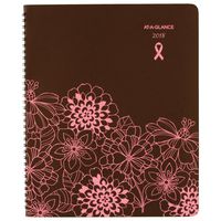 AT-A-GLANCE Monthly Planner, January 2018 - December 2018, 8-1/2" x 11", Sorbet, Brown / Pink (794-900)