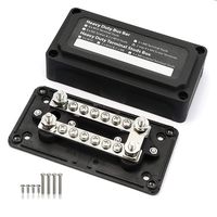 T Tocas 100A Heavy-Duty Module Design Power Distribution Block Busbar Box with 12 screws 4 M6 Terminal Studs