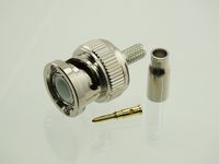 W5SWL Brand Premium Series BNC Male Crimp Coax Connector fits RG-174 and LMR100 Type Cables 2-Pack