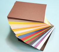 Pack of 100 MIXED COLORS 7.5"x9.5" UNCUT Mat Board / Matboard Blanks for Framing / Crafting