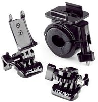 Veho VCC-A006-PHM Professional Handlebar and Helmet Mount for MUVI Atom and MUVI Atom NPNG (Black)
