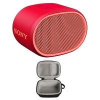 Sony XB01 Extra Bass Portable Bluetooth Speaker (Red) with Hard Travel Case ( includes zipper and strap)