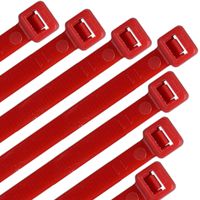 Nylon Cable Zip Ties 16 Inch 120 Pounds Strength - WEEGCN 100 Pcs Heavy Duty Self-Locking Zip Ties Fasten Wrap Nylon Cable Straps Wire Ties for Organizing Wires, Home,Garden & Office Use,Red