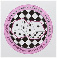 3dRose Bunco Chicks Roll With It Pink and White - Greeting Cards, 6 x 6 inches, set of 12 (gc_28498_2)