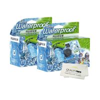 Fujifilm Quick Snap Waterproof 27 exposures 35mm Camera 800 Film, 1 Pack + Quality Photo Microfiber Cloth (2 Pack)