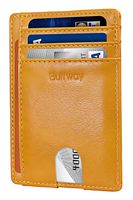 Slim Minimalist Leather Wallets for Men & Women - Alaska Yellow