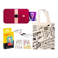 KODAK Smile Instant Print Digital Camera (Red) Travel Kit