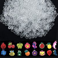 1016PCS S Clips for Loom Rubber Bands Clip Hooks, 1000 pcs Plastic Clear S Clips Connectors Refills with 16 Lovely Charms for DIY Rainbow Loom Bracelets Making
