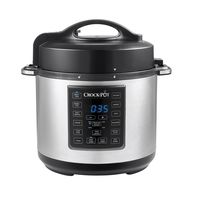 Crock Pot 6 Quart 8 in 1 Multi Use Express Crock Programmable Pressure Cooker, Slow Cooker, Sauté & Steamer | Stainless Steel (SCCPPC600 V1)