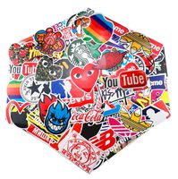 Fashion Brand Stickers 100 pcs Set Logo for Laptop Cool Sticker Water Bottle Decal Motorcycle Bicycle Graffiti Skateboard Luggage Patches for iPhone 11 Car Bumper Travel Case Waterproof Label