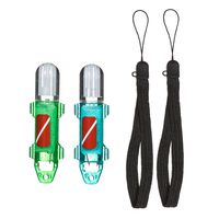 Water Activated-Scuba Tank LED Light-Night Diving Safety Marker-Flashing Strobe Signal Light-Rated Depth 3,000ft-Pack of 2 (Blue/Green)