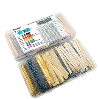 Eiechip2600pcs/lot 130 Values 1/4W 0.25W 1% Metal Film Resistors Assorted Pack Kit Set Lot Resistors Assortment Kits Fixed Resistors