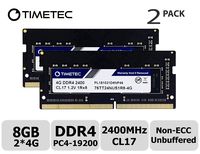Timetec Hynix IC 8GB KIT (2x4GB) DDR4 2400MHz PC4-19200 Unbuffered Non-ECC 1.2V CL17 1Rx8 Single Rank 260 Pin SODIMM Laptop Notebook Computer Memory RAM Module Upgrade (8GB KIT (2x4GB))