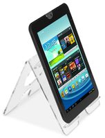 TrippNT 50987 Four Position, Audio Enhancing, Extreme Clear Acrylic Universal iPad Air, Samsung Galaxy Note 10.1 and Amazon Kindle Fire HDX 8.9 Stand, Large, 7" Width x 8" Height x 8" Depth