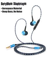 Wired In Ear Headphones with Mic and Volume Control Bass Earbuds for Sports, Sweatproof, Noise Isolating, for iPhone, iPod, iPad, MP3/MP4, Samsung, Tablet (Model:5005)