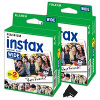 FujiFilm Instax Wide Instant Film 2 Pack (2 x 20) Total of 40 Photo Sheets - Compatible with FujiFilm Instax Wide 300, 210 and 200 Instant Cameras