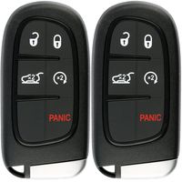 KeylessOption Keyless Entry Remote Start Smart Car Key Fob Alarm for Jeep Cherokee, GQ4-54T (Pack of 2)