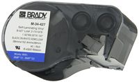 Brady M-34-427 Vinyl B-427 Black on White/Clear Label Maker Cartridge, 6" Width x 1-1/2" Height, For BMP51/BMP53 Printers
