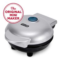 Dash Mini Maker: The Mini Waffle Maker Machine for Individual Waffles, Paninis, Hash browns, & other on the go Breakfast, Lunch, or Snacks - Silver