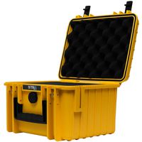 STR8 Brand 10" with 3-Layer Pre Cut Grid Configuration Foam, Weather Resistant, Smell Proof, Lockable, Glass Protector, Outdoor Carrying Case for Multi-Purpose - STR8BRAND (Canary Yellow)