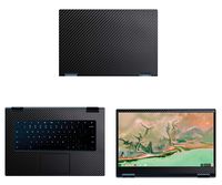 decalrus - Protective Decal for Lenovo Yoga ChromeBook C630 (15.6" Screen) Laptop Black Carbon Fiber Skin case Cover wrap CFlenovoYOGAchrmbk_C360Black