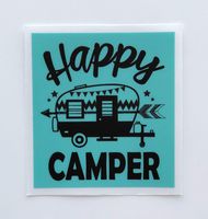 StyleMoca Happy Camper Sticker Premium Quality Matte Waterproof Vinyl Stickers for Water Bottles, Tumblers, Cars, Snowboards, Laptops, and More