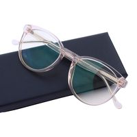 Blue Light Blocking Computer Reading/Gaming Glasses Anti Fatigue Anti Glare Better Sleep Headache Anti Eye Strain Clear Pink Frame(0.00)