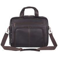 Kenneth Cole Reaction Reaction Manhattan Colombian Leather Expandable RFID 15.6" Laptop Business Briefcase Bag, Brown