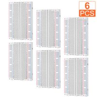 AConnet 6 Pcs Breadboard 400 Points Solderless Breadboard Universal Prototype Arduino Mini Breadboard PCB Board Kit for DIY Kits Arduino Proto Raspberry Rasp Pi Project Distribution Connecting Blocks