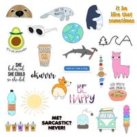 RipDesigns - 25 VSCO Stickers for Water Bottles, Laptops (Series 8)