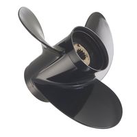 Quicksilver Black Diamond Propeller Black Finish, 10 dia x 13 pitch, Right Hand