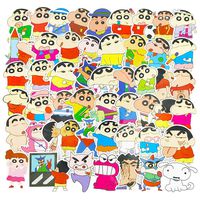 Crayon Shin Chan Cute Anime Stickers Pack 50pcs, Waterproof Vinyl Cartoon Laptop Car Skateboard Notebook Decals