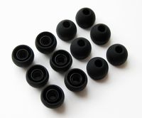 12pcs Medium (Black) Soft Replacement Eartips Earbuds Compatible with AKG by Harman: K324P, K321, K328, K330, K340, K374, K375, K390, and K391 NC in-Ear Earphones