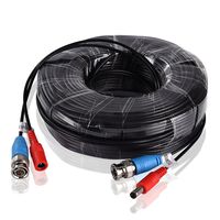 ANNKE 60 Feet (18.3 meters) 2-In-1 Security Video/Power Cable for Video Surveillance Systems-Black