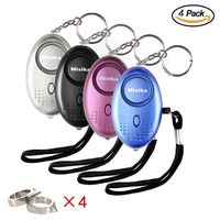 Misika Personal Alarm,130db Safe Sound Security Alarm Keychain,LED light,Safety and SOS Emergency Alarm Providing Powerful Safety for Kids Elderly Women Night Workers (multi colour)