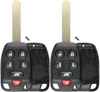 KeylessOption Keyless Entry Remote Uncut Key Blade Fob Shell Case Cover Buttons For Odyssey N5F-A04TAA (Pack of 2)