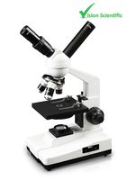 Vision Scientific VME0007T-RC Duel View Brightfield Microscope, 40x - 400x Magnification, 360° Rotation, 0.65 N.A. Condenser, LED Illumination, Coaxial Coarse & Fine Focus