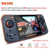 MJKJ Handheld Game Console , RG350 Retro Game Console OpenDingux Tony System , Free with 32G TF Card Built-in 2500 Classic Game Console 3 Inch IPS Screen Portable Video Game Console - Black