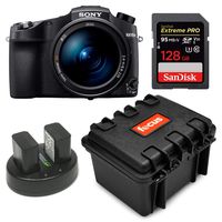 Sony Cyber‑Shot RX10 IV with 0.03 Second Auto-Focus & 25x Optical Zoom (DSC-RX10M4), SanDisk Extreme PRO 64GB