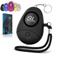 SLFORCE Safe Personal Alarm Siren Song - 130dB Safesound Personal Alarms for Women Keychain with LED Light, Emergency Self Defense for Kids & Elderly. (Black)