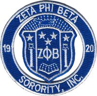 Zeta Phi Beta Sorority, Inc. Round Cut-Out Iron-On Patch [Royal Blue - 2.875"]