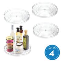 iDesign Linus Turntable Kitchen, Pantry or Countertop Organization, 11" Inch, Clear