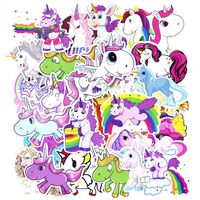 Laptop Stickers, Water Bottle Stickers for Laptop Water Bottles Hydro flask Car Bumper Skateboard Guitar Bike Luggage Waterproof Vinyl Decals Cool Graffiti Stickers Pack (50 Pcs Unicorn Stickers)