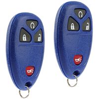 Key Fob Keyless Entry Remote fits Chevy Silverado Traverse Equinox Avalanche / GMC Sierra / Pontiac Torrent / Saturn Outlook Vue 2007 2008 2009 2010 2011 2012 2013 2014 2015 2016 (Blue), Set of 2
