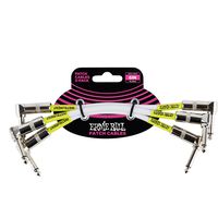 Ernie Ball Instrument Cable, White, 6in Angled (P06051)
