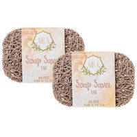 Aira Soap Saver - Soap Dish & Soap Holder Accessory - BPA Free Shower & Bath Soap Holder - Drains Water, Circulates Air, Extends Soap Life - Easy to Clean, Fits All Soap Dish Sets - Tan Double Pack