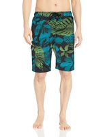 Kanu Surf Men's Barracuda Swim Trunks (Regular & Extended Sizes), Paradise Black, XX-Large