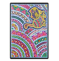 Diamond Painting Notebook 104 Pages with Flexible Cover, DIY Special Shaped Diamond Painting Unlined Composition Notebook For School/Office Writing and Planning - Cat